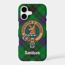Clan Davidson Crest over Tartan iPhone 17 Case