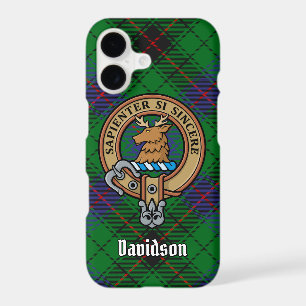 Clan Davidson Crest over Tartan iPhone 17 Case
