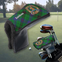 Clan Davidson Crest over Tartan Golf Head Cover