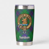 Clan Davidson Crest over Tartan Insulated Tumbler