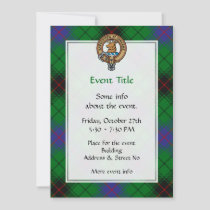 Clan Davidson Crest over Tartan Invitation