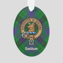 Clan Davidson Crest over Tartan Ornament