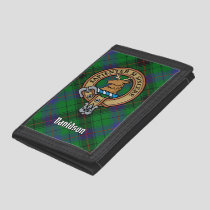 Clan Davidson Crest over Tartan Trifold Wallet