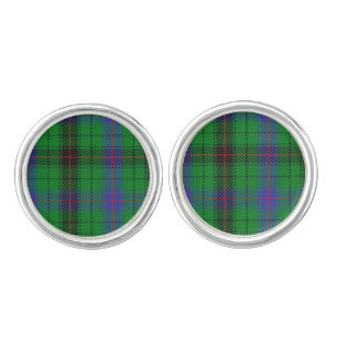 Clan Davidson Crest & Tartan Cufflinks