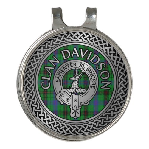 Clan Davidson Crest  Tartan Knot Golf Hat Clip