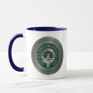 Clan Davidson Crest & Tartan Knot Mug