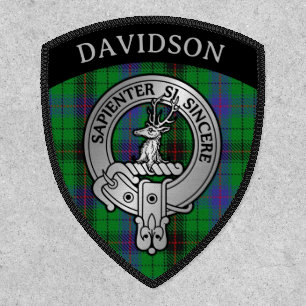 Clan Davidson Crest & Tartan Shield Patch