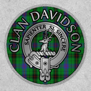 Clan Davidson Crest & Tartan Shield Patch