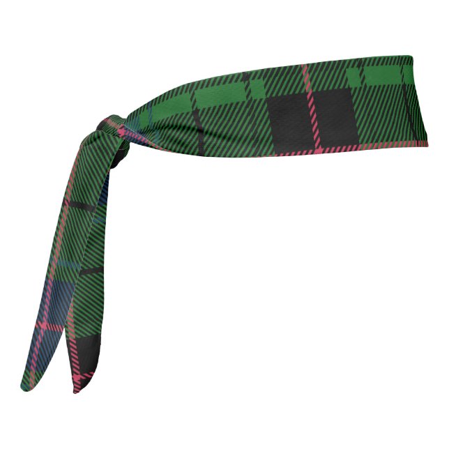 Clan Davidson Plaid Green Tartan Tie Headband (Rotate 270)