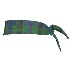 Clan Davidson Scottish Accents Green Blue Tartan Tie Headband