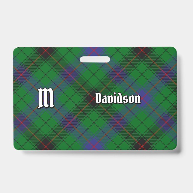 Clan Davidson Tartan Badge (Front)
