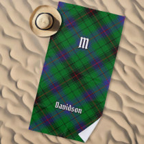 Clan Davidson Tartan Beach Towel