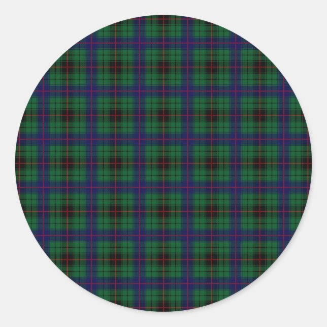 Clan Davidson Tartan Classic Round Sticker (Front)