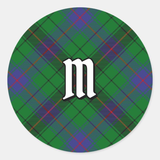 Clan Davidson Tartan Classic Round Sticker (Front)