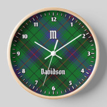 Clan Davidson Tartan Clock