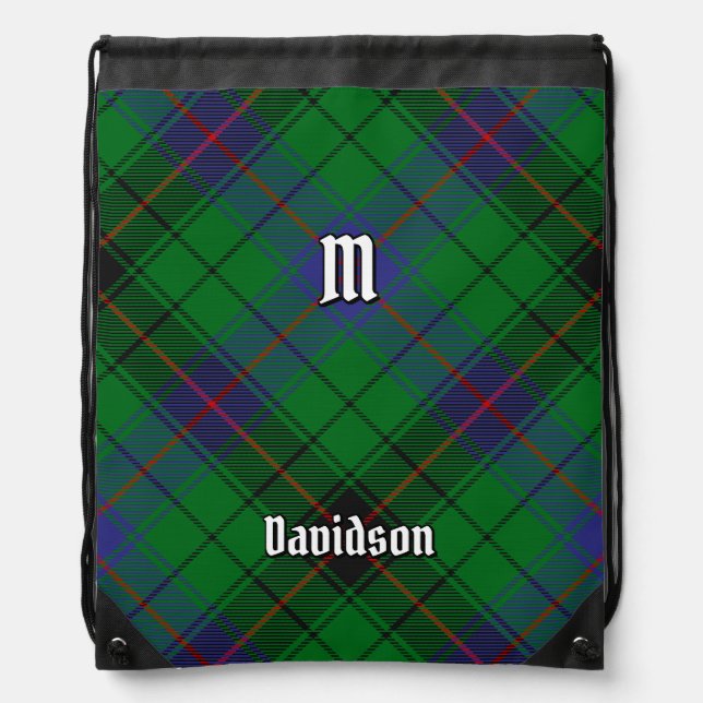 Clan Davidson Tartan Drawstring Bag (Front)