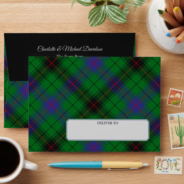 Clan Davidson Tartan Envelope (Desk)