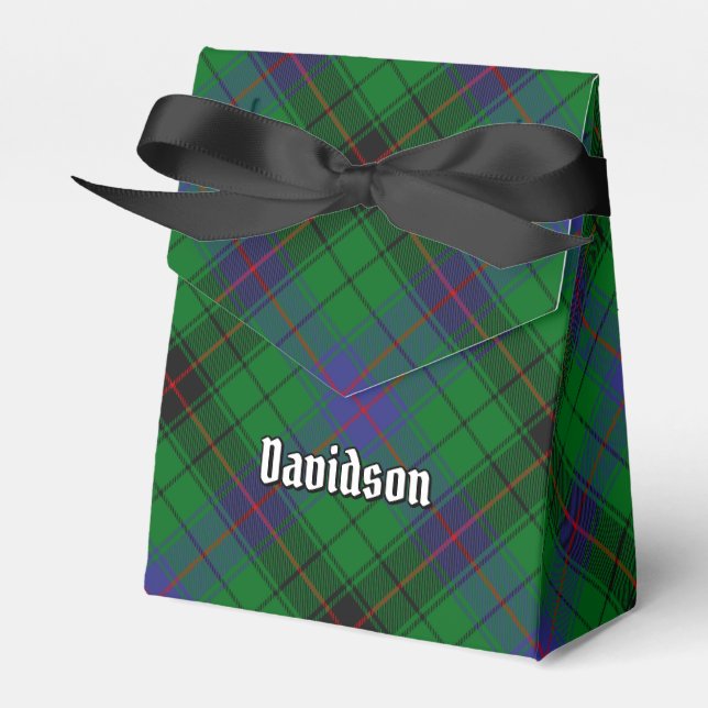 Clan Davidson Tartan Favor Boxes (Front Side)