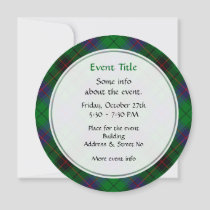 Clan Davidson Tartan Invitation