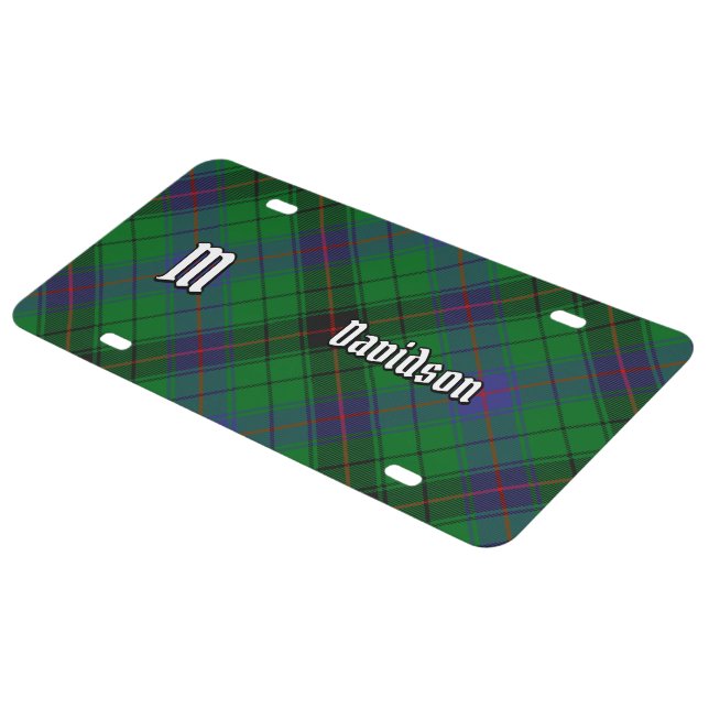 Clan Davidson Tartan License Plate (Side)
