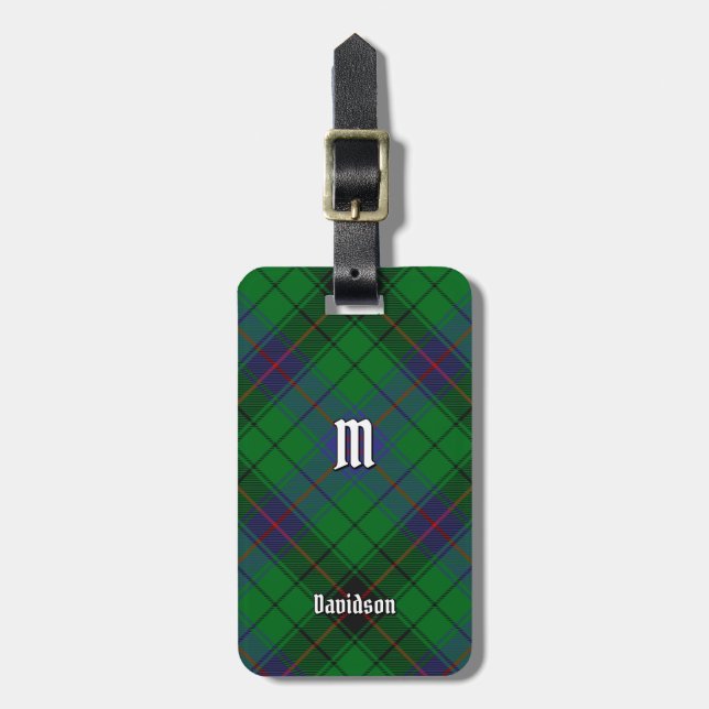 Clan Davidson Tartan Luggage Tag (Front Vertical)