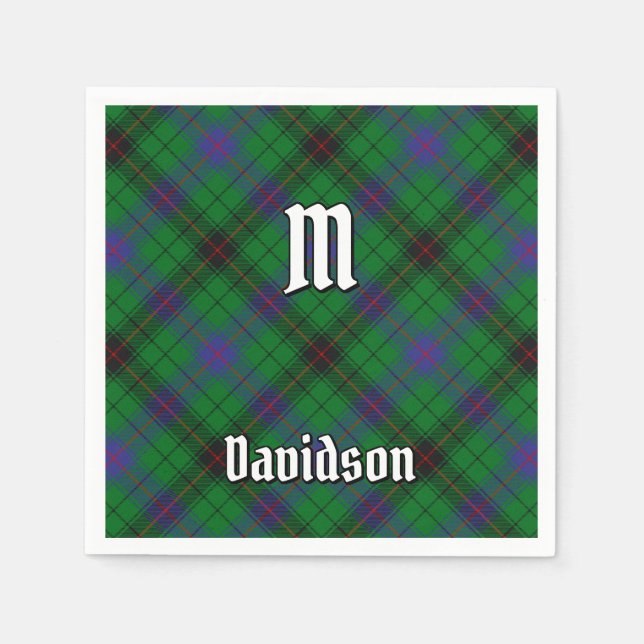 Clan Davidson Tartan Napkins (Front)
