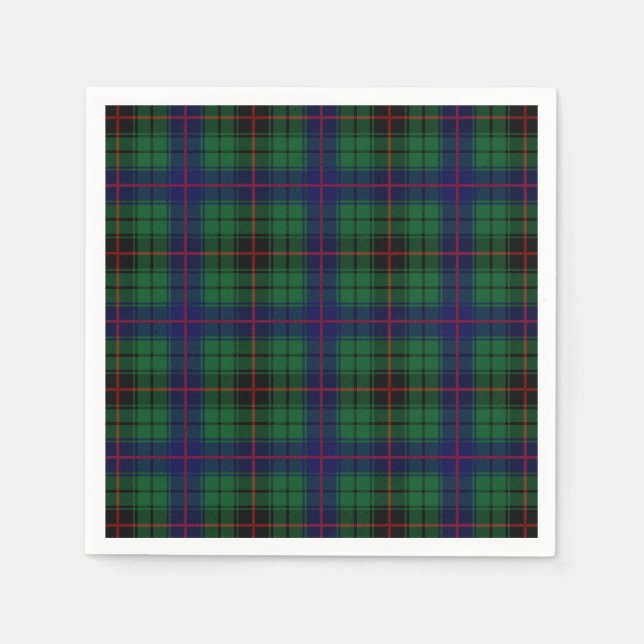 Clan Davidson Tartan Paper Napkins (Front)