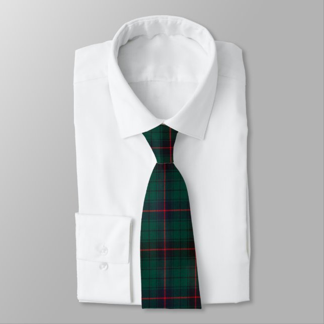 Clan Davidson Tartan Plaid Neck Tie (Tied)