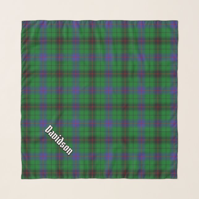 Clan Davidson Tartan Scarf (Front (Horizontal))