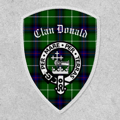 Clan Donald Crest Badge  Tartan Iron On Patch