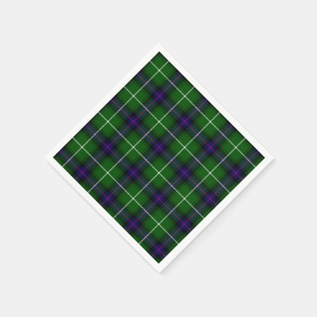 Clan Donald Macdonald Tartan Paper Napkins (Corner)