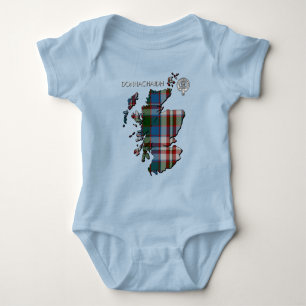 Clan Donnachaidh (Robertson) Crest & Dress Tartan Baby Bodysuit