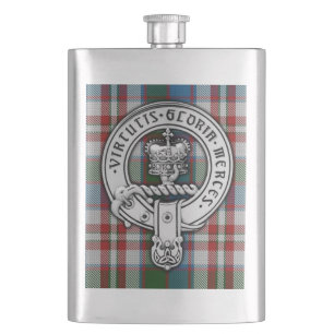 Clan Donnachaidh (Robertson) Crest & Dress Tartan Flask