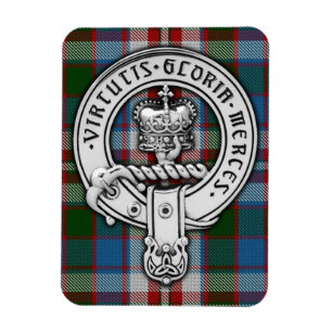 Clan Donnachaidh (Robertson) Crest & Dress Tartan Magnet