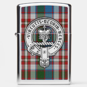 Clan Donnachaidh (Robertson) Crest & Dress Tartan Zippo Lighter