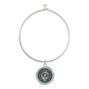 Clan Donnachaidh /Robertson Crest & Hunting Tartan Bangle Bracelet