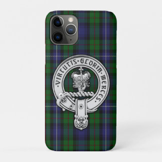 Clan Donnachaidh (Robertson) Crest /Hunting Tartan iPhone 11 Pro Case