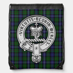 Clan Donnachaidh (Robertson) Crest /Hunting Tartan Drawstring Bag