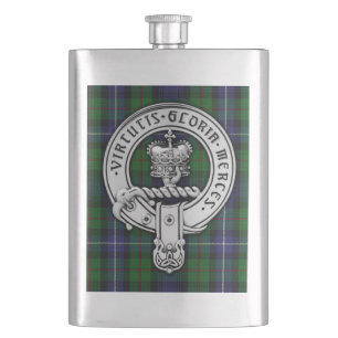 Clan Donnachaidh (Robertson) Crest /Hunting Tartan Flask