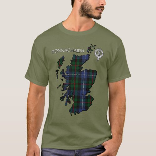 Clan Donnachaidh Robertson Crest Hunting Tartan T_Shirt