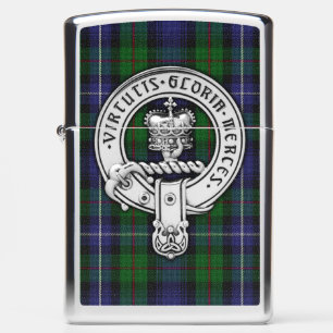 Clan Donnachaidh (Robertson) Crest /Hunting Tartan Zippo Lighter
