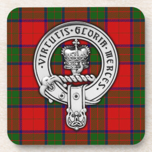 Clan Donnachaidh (Robertson) Crest & Tartan Beverage Coaster