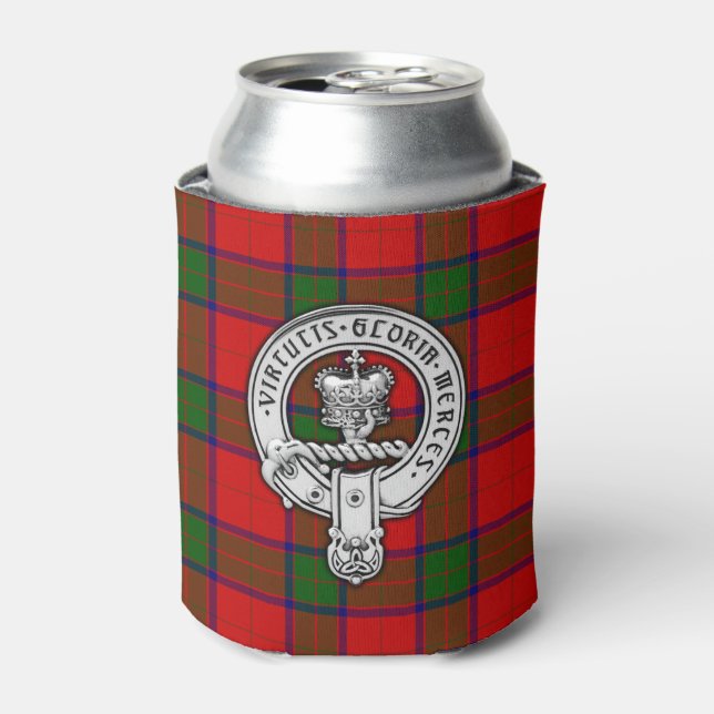 Clan Donnachaidh (Robertson) Crest & Tartan Can Cooler (Can Front)