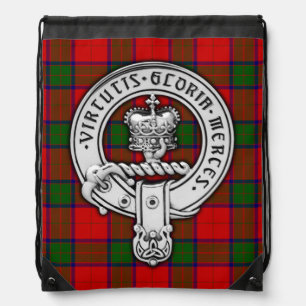 Clan Donnachaidh (Robertson) Crest & Tartan Drawstring Bag