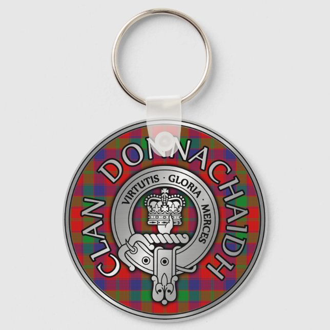 Clan Donnachaidh | Robertson Crest & Tartan Keychain (Front)