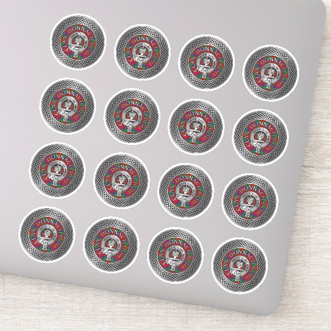 Clan Donnachaidh | Robertson Crest & Tartan Knot Sticker (Detail)