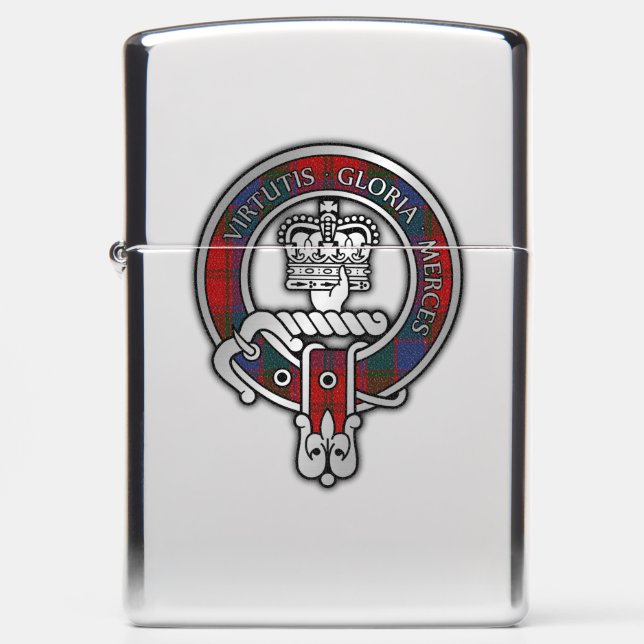 Clan Donnachaidh (Robertson) Crest & Tartan  Zippo Lighter (Front)