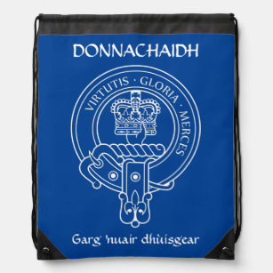 Clan Donnachaidh (Robertson) Crest & War Cry Draws Drawstring Bag