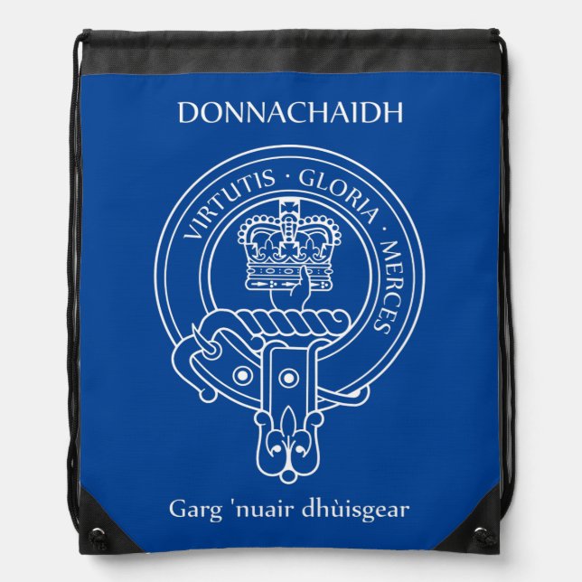 Clan Donnachaidh (Robertson) Crest & War Cry Drawstring Bag (Front)