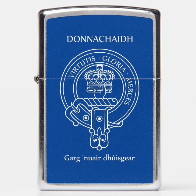 Clan Donnachaidh (Robertson) Crest & War Cry Zippo Lighter (Front)
